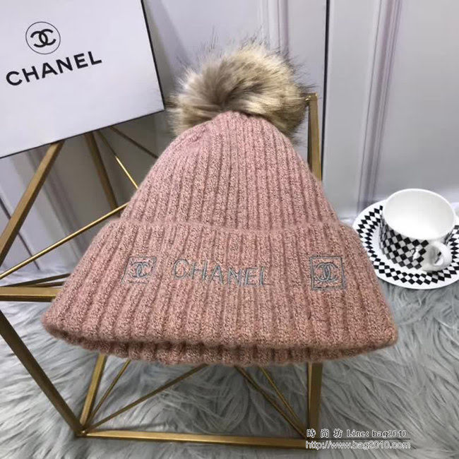 CHANEL香奈兒 專櫃新品 火爆經典百搭款 刺繡針織帽 LLWJ6633